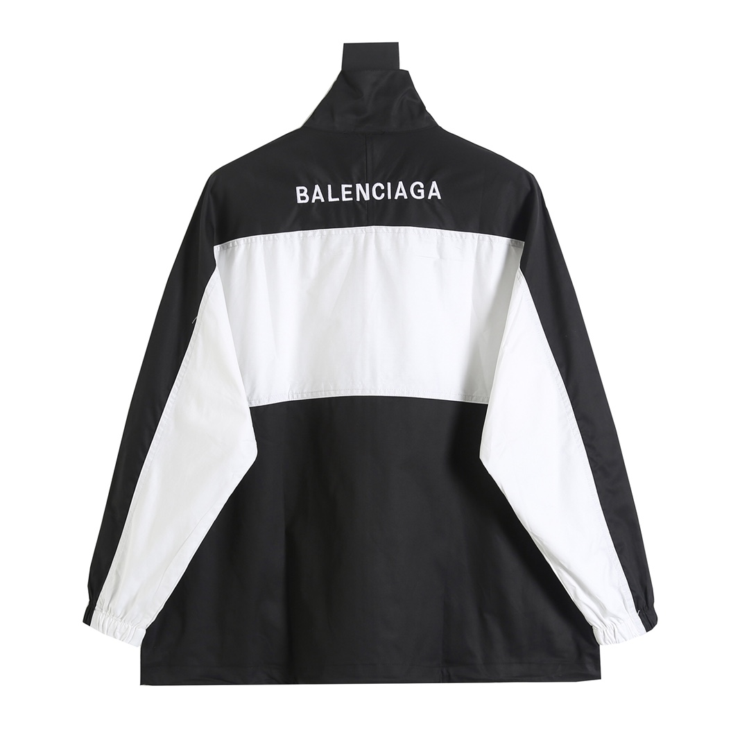 BALENCIAGA バレンシアガ 58拼接后背刺绣冲锋衣 ブラックオーリオ - 画像 2