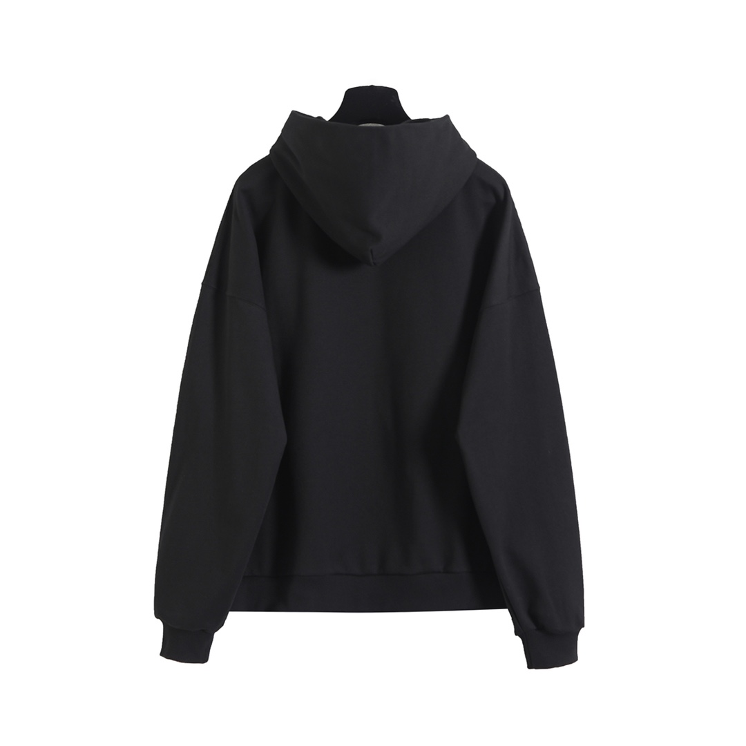 BALENCIAGA バレンシアガ フード付きスウェットシャツ ブラック - 画像 2