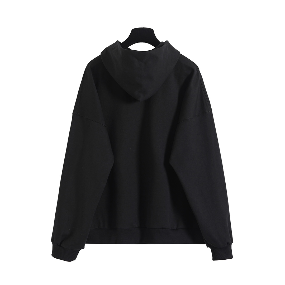 BALENCIAGA バレンシアガ 半環図騰印花フーディー ブラック - 画像 2