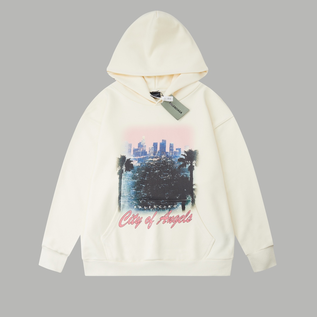 BALENCIAGA バレンシアガ ロングスウェットシャツ シティオブエンジェルス デザイン 全2色
