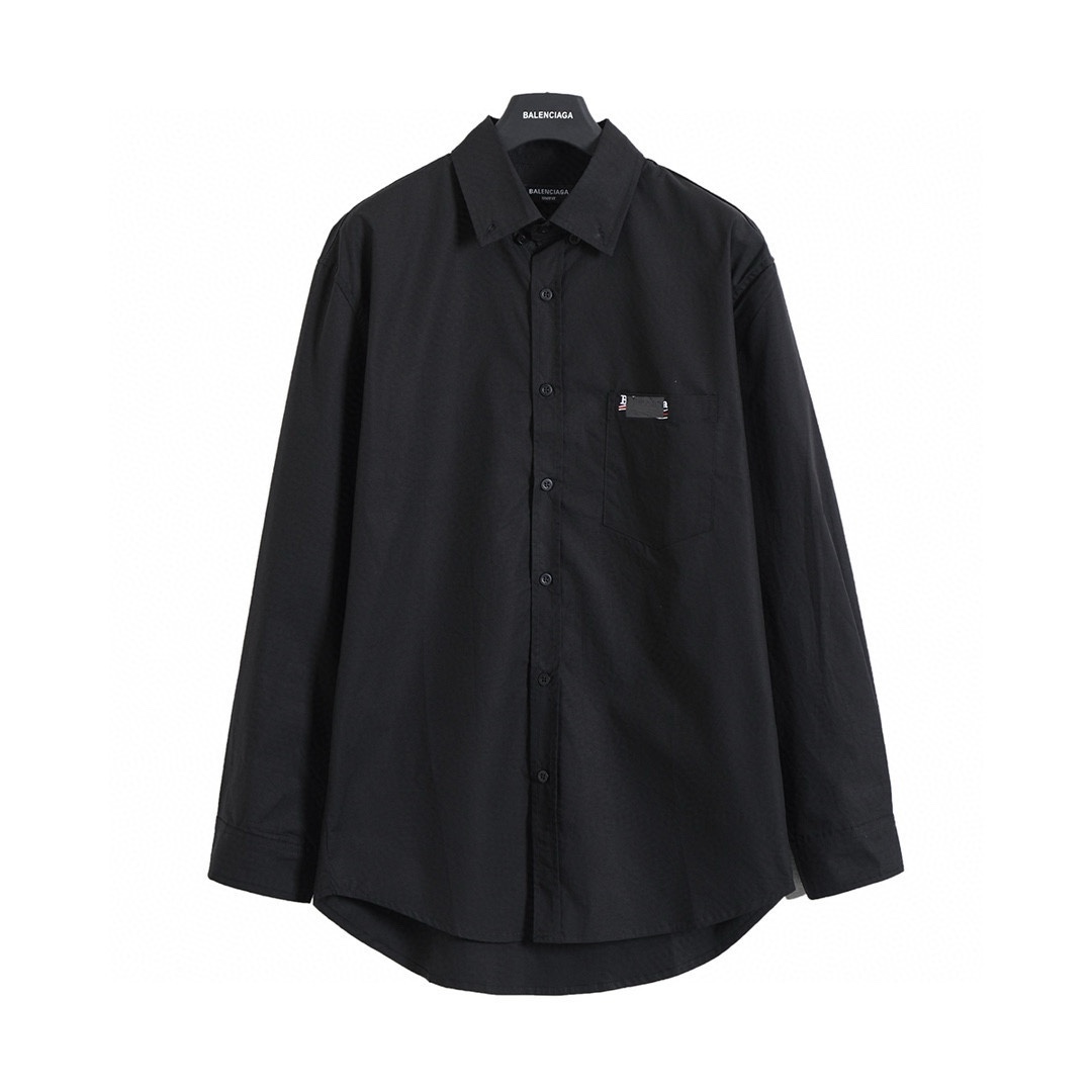 BALENCIAGA バレンシアガ フォーマルシャツ ポケット付き ブラック