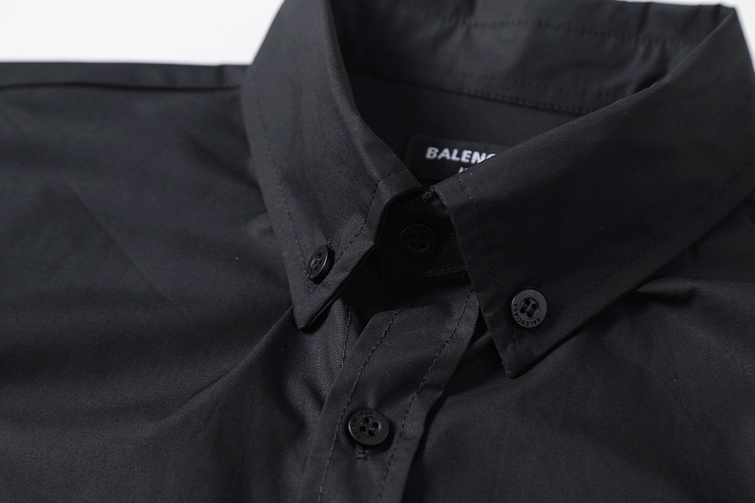 BALENCIAGA バレンシアガ フォーマルシャツ ポケット付き ブラック - 画像 3