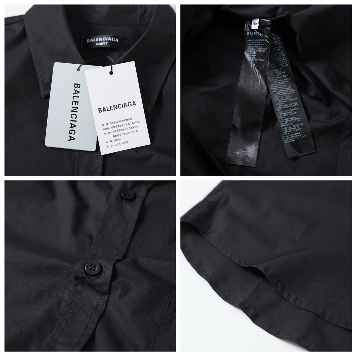 BALENCIAGA バレンシアガ フォーマルシャツ ポケット付き ブラック - 画像 8