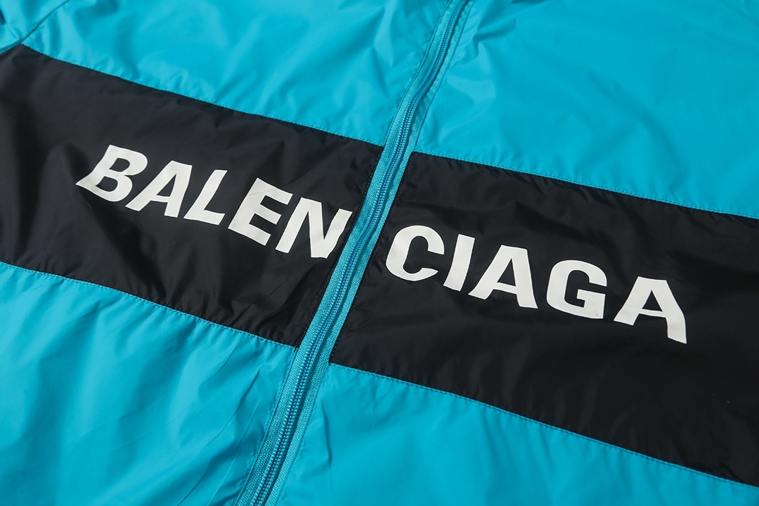 BALENCIAGA バレンシアガ フルジップジャケット 軽量 撥水 ブラック ブルー 全2色 - 画像 4