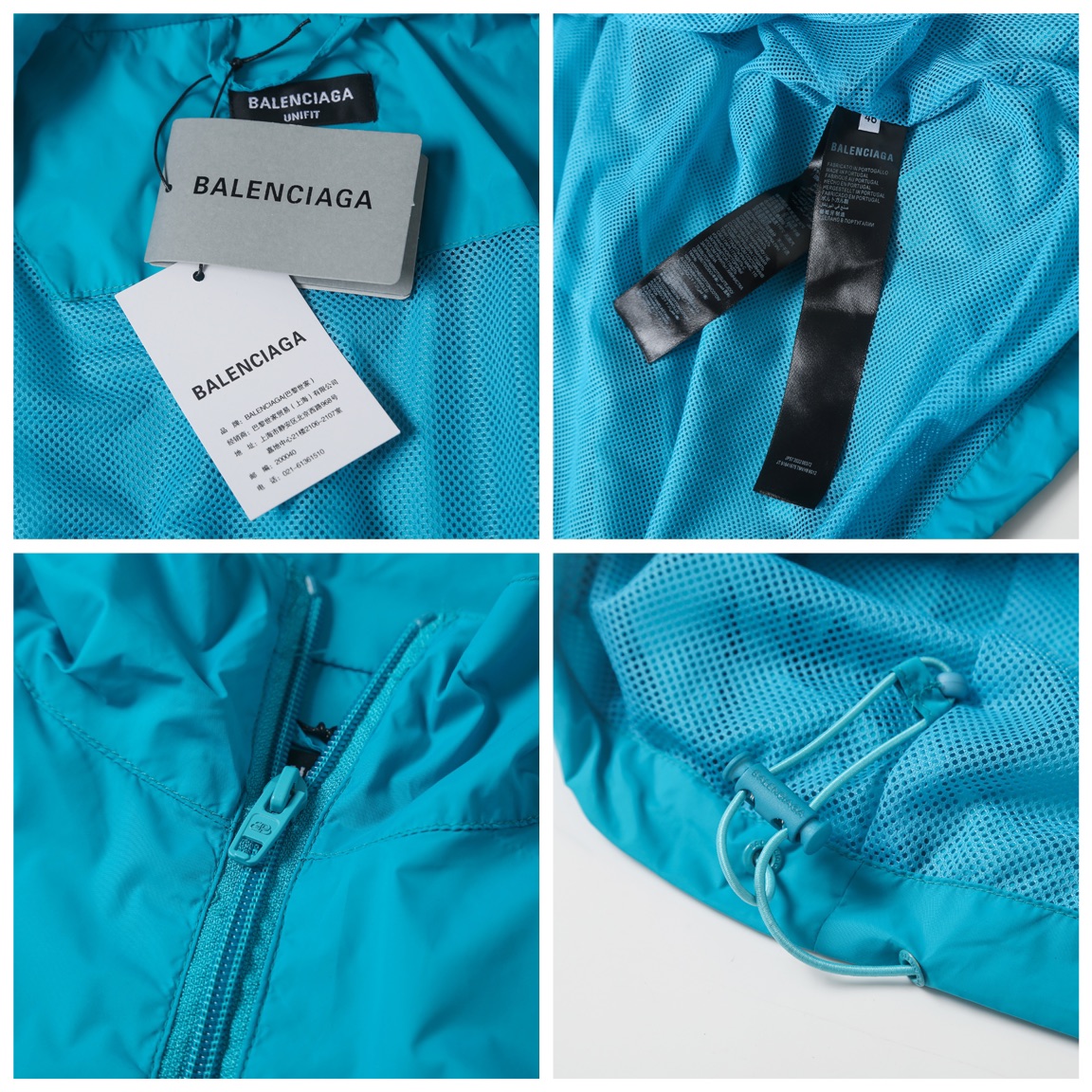 BALENCIAGA バレンシアガ フルジップジャケット 軽量 撥水 ブラック ブルー 全2色 - 画像 8