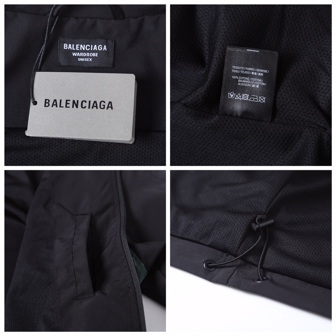 BALENCIAGA バレンシアガ フルジップジャケット 撥水 ブラック - 画像 8