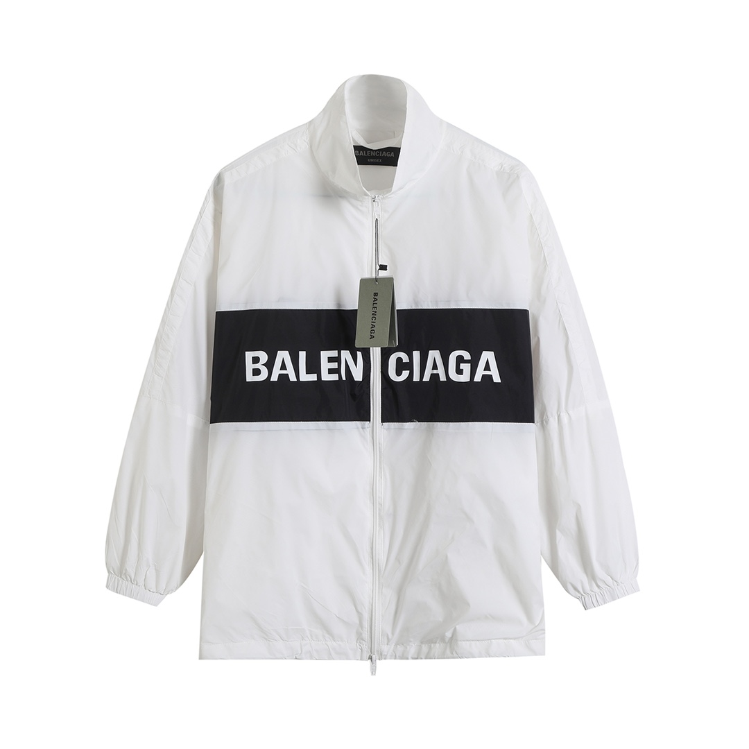 BALENCIAGA バレンシアガ ロゴパネルジャケット ブラック ホワイト 全2色