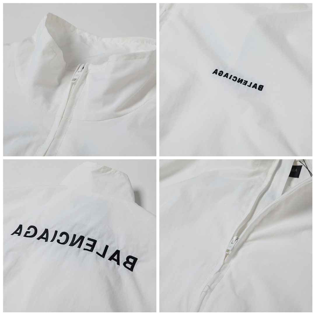 BALENCIAGA バレンシアガ フルジップジャケット ブラック/ホワイト - 画像 6