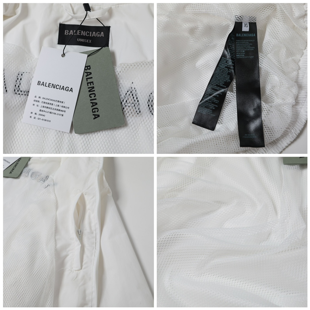 BALENCIAGA バレンシアガ フルジップジャケット ブラック/ホワイト - 画像 8