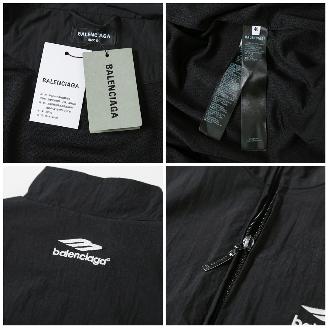 BALENCIAGA バレンシアガ フルジップジャケット 本革 ブラック - 画像 7