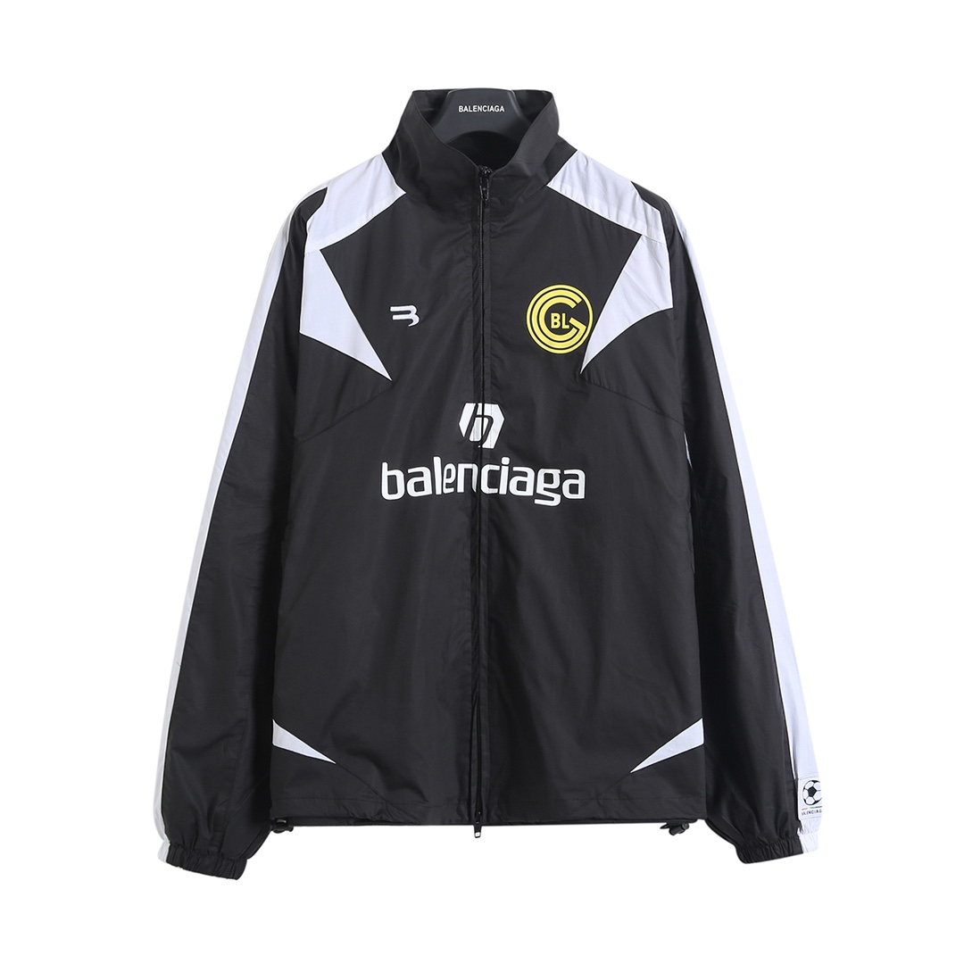 BALENCIAGA バレンシアガ フルジップジャケット 本革 通勤 通学 黒色