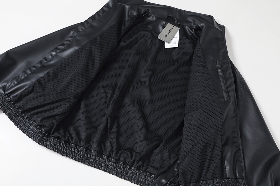 BALENCIAGA バレンシアガ レザージャケット 本革 通勤 通学 ブラック - 画像 3