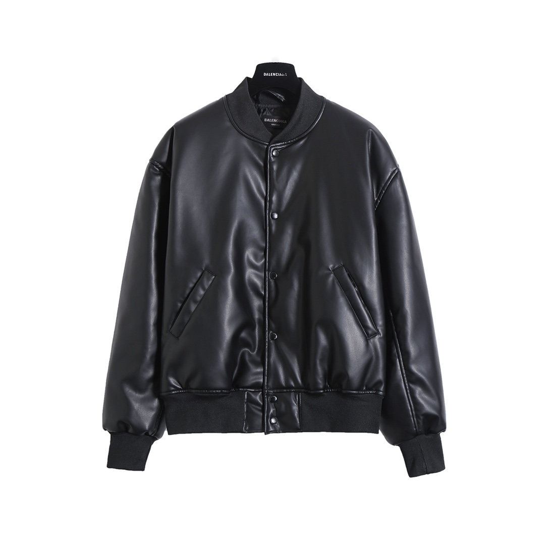 BALENCIAGA バレンシアガ レザージャケット パリ ブラック