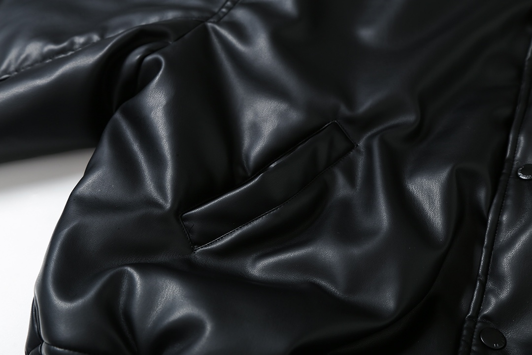 BALENCIAGA バレンシアガ レザージャケット パリ ブラック - 画像 6