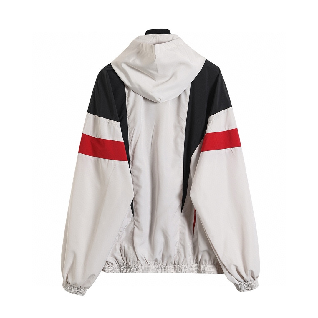 BALENCIAGA バレンシアガ フード付きジャケット 本革 リブ 通勤 通学 全4色 - 画像 2