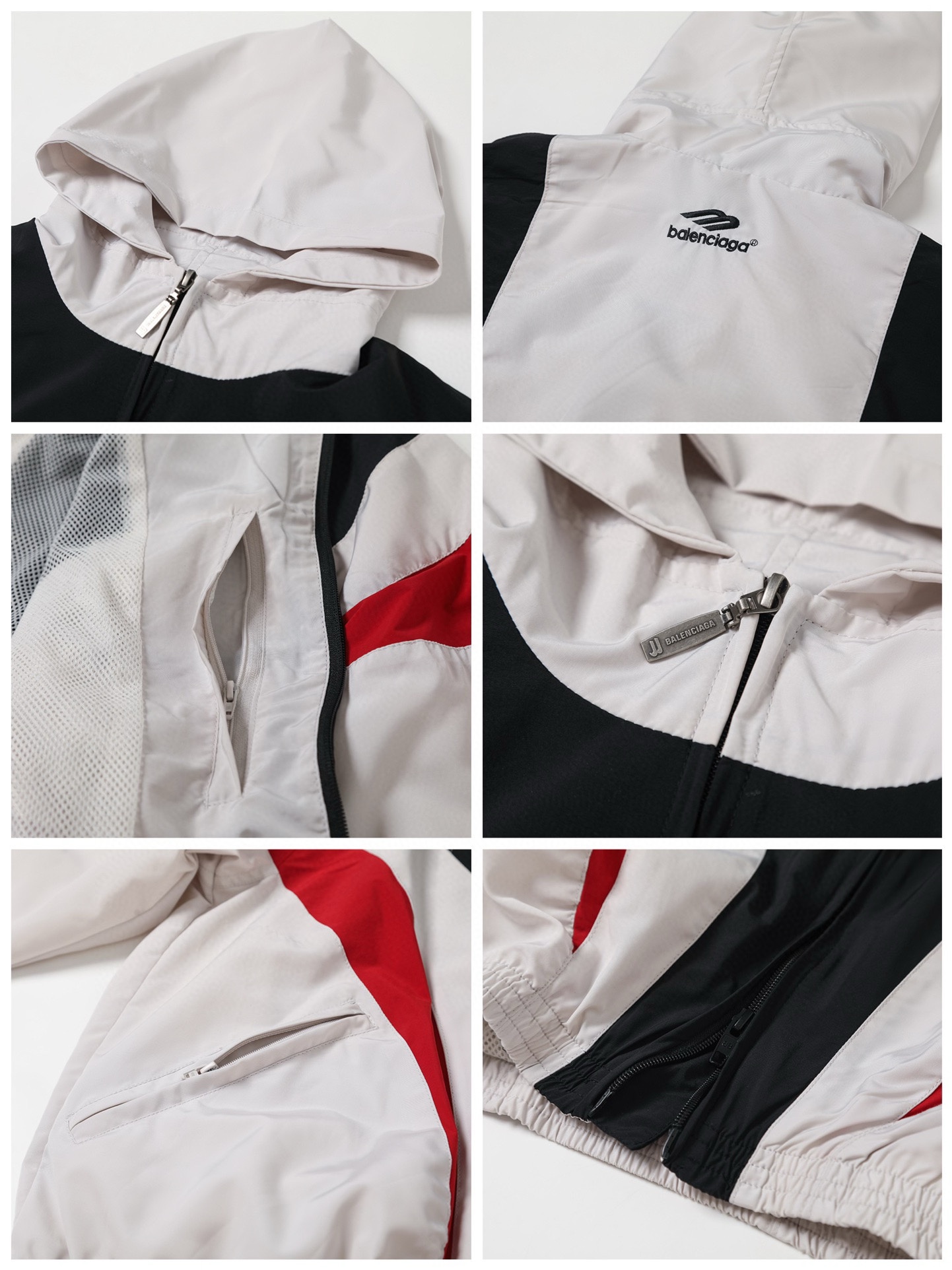 BALENCIAGA バレンシアガ フード付きジャケット 本革 リブ 通勤 通学 全4色 - 画像 6
