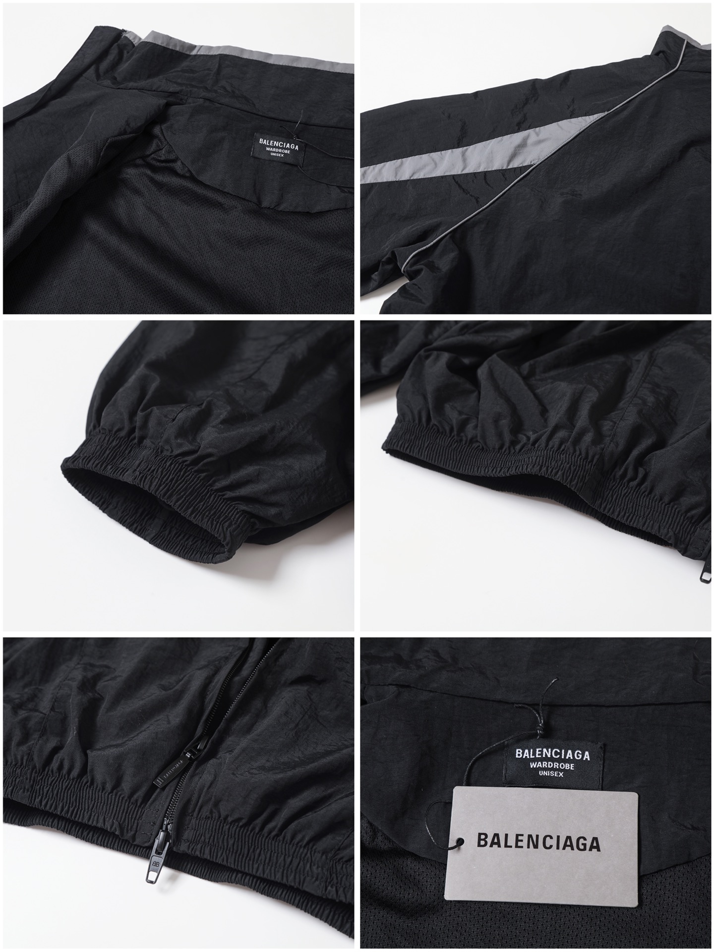 BALENCIAGA バレンシアガ フルジップジャケット 通勤 通学 旅行 ブラック 灰 白 全3色 - 画像 7