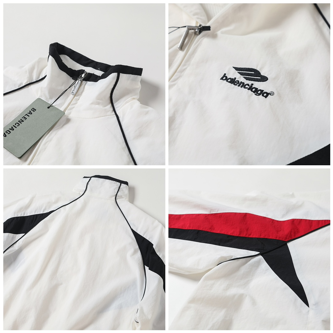 BALENCIAGA バレンシアガ フルジップジャケット 通勤 通学 白红 全2色 - 画像 6