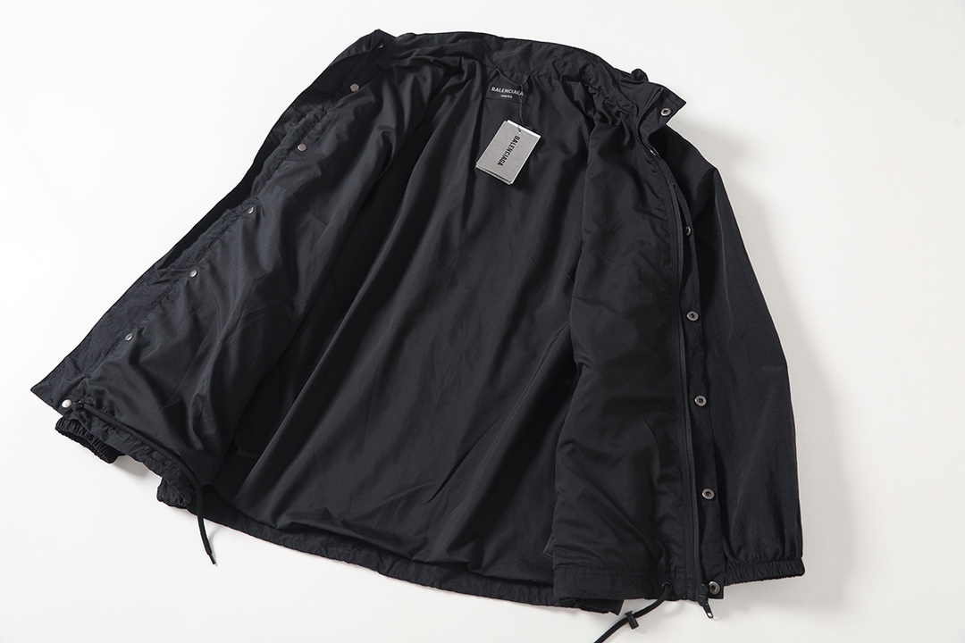 BALENCIAGA バレンシアガ フルジップジャケット 本革 ブラック - 画像 3