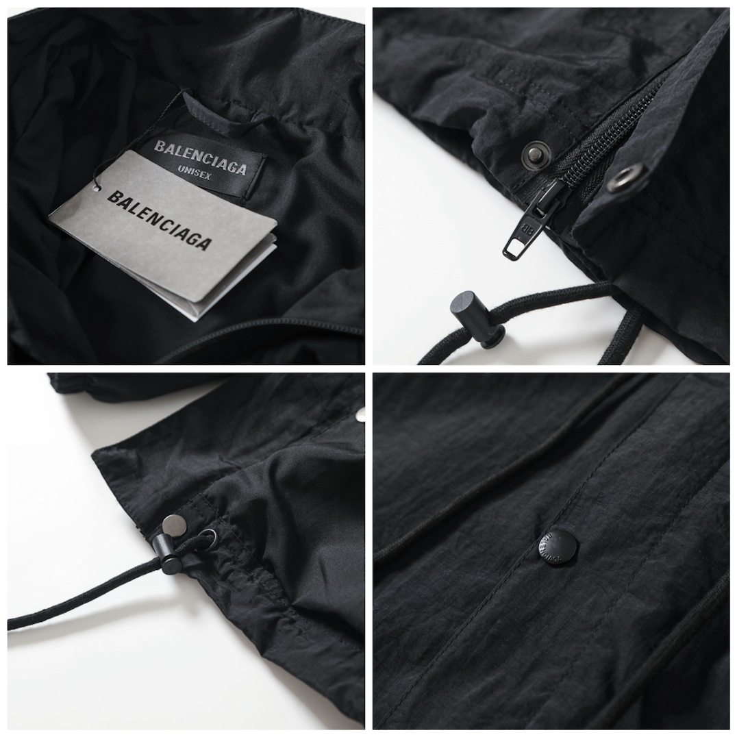 BALENCIAGA バレンシアガ フルジップジャケット 本革 ブラック - 画像 8