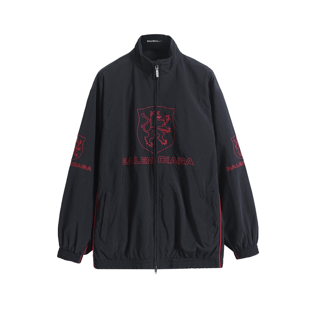 BALenciaga バレンシアガ フルジップジャケット 通勤 ファッション 通勤 通学 ブラック