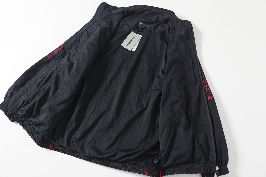 BALenciaga バレンシアガ フルジップジャケット 通勤 ファッション 通勤 通学 ブラック - 画像 5