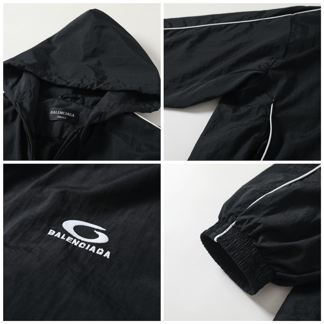 BALENCIAGA バレンシアガ フルジップパーカー 黒色 - 画像 6