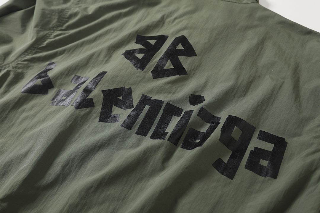 BALENCIAGA バレンシアガ フライトジャケット 71双B黒胶带墨绿防水冲锋衣夹克 墨绿 - 画像 5