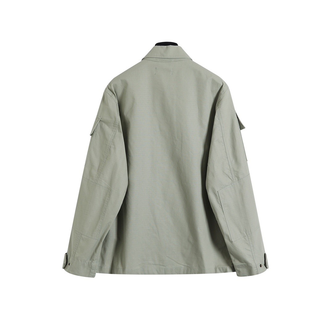 BALENCIAGA バレンシアガ 単排工装衬衫外套 黒色/緑色 - 画像 3