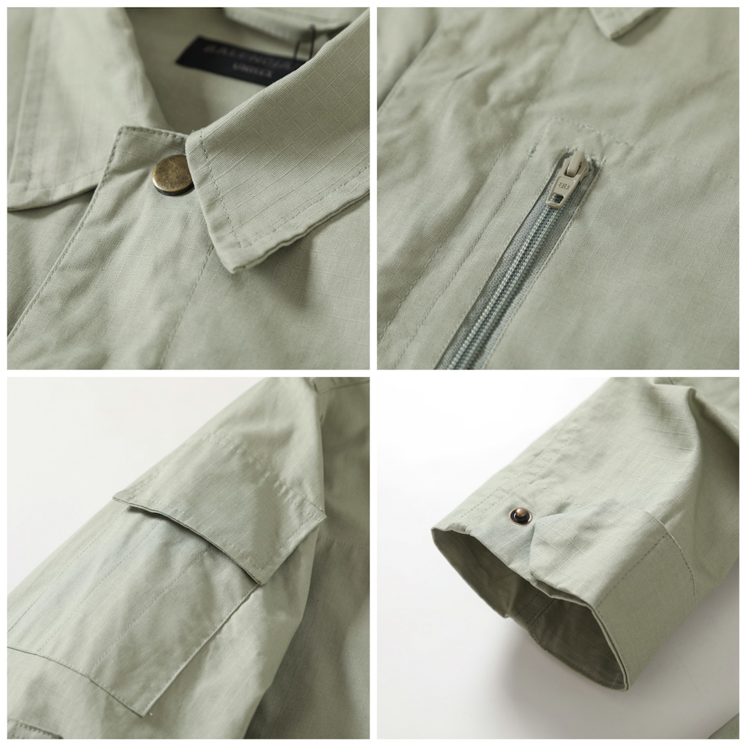 BALENCIAGA バレンシアガ 単排工装衬衫外套 黒色/緑色 - 画像 7