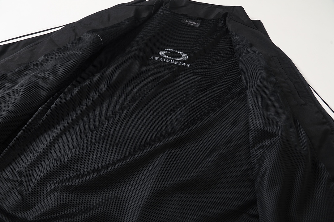 BALENCIAGA バレンシアガ フルジップジャケット + パンツ セット 通勤 通学 トレーニング 黒色 - 画像 5