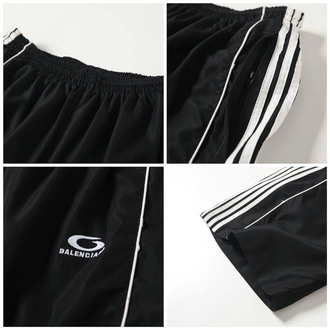 BALENCIAGA バレンシアガ フルジップジャケット + パンツ セット 通勤 通学 トレーニング 黒色 - 画像 8