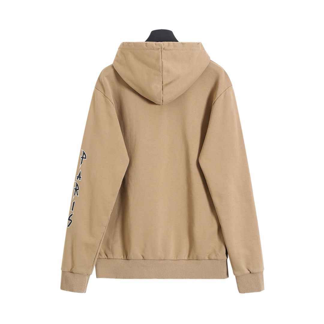 BALENCIAGA バレンシアガ フーディー 撕裂デザイン ベージュ 全1色 - 画像 2