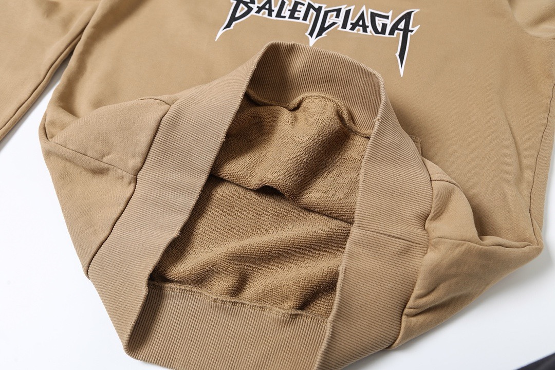 BALENCIAGA バレンシアガ フーディー 撕裂デザイン ベージュ 全1色 - 画像 7