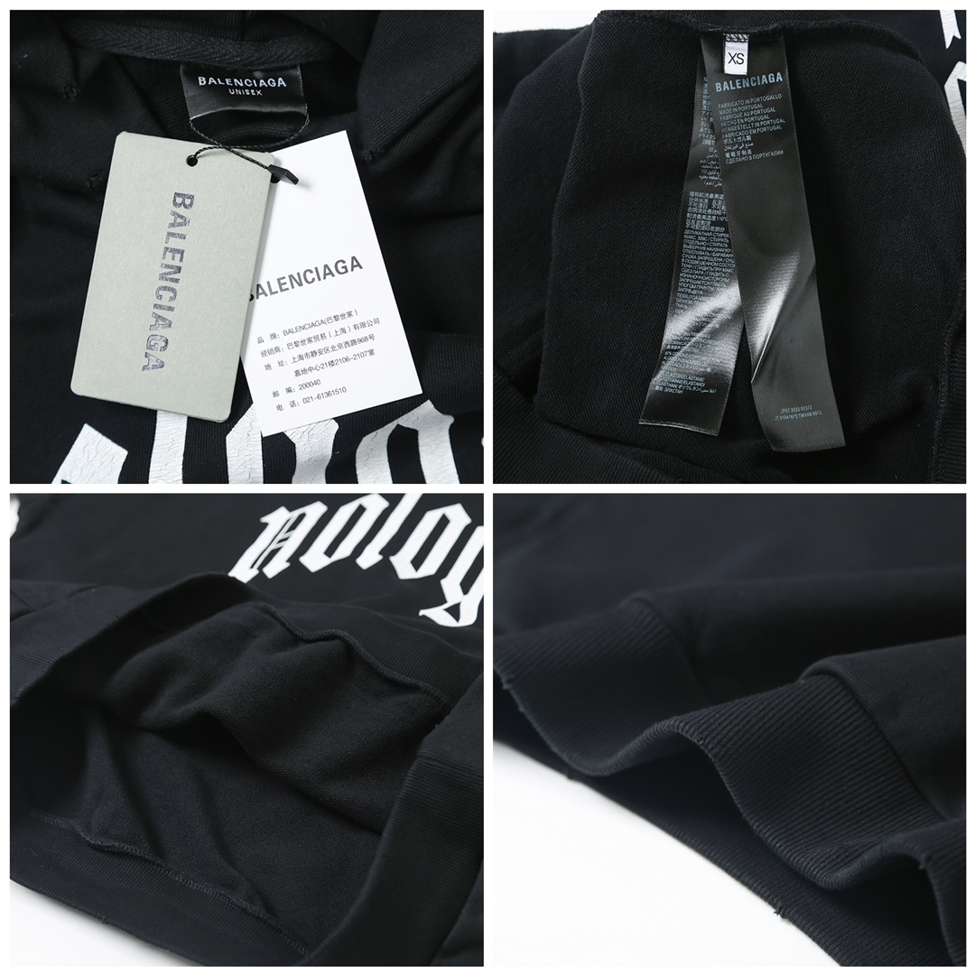 BALENCIAGA バレンシアガ フーディー ブラック - 画像 8