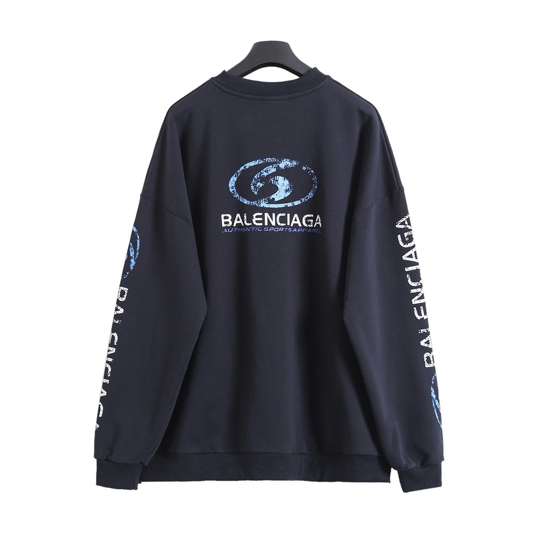 BALENCIAGA バレンシアガ ロゴスウェットシャツ ブラック - 画像 2