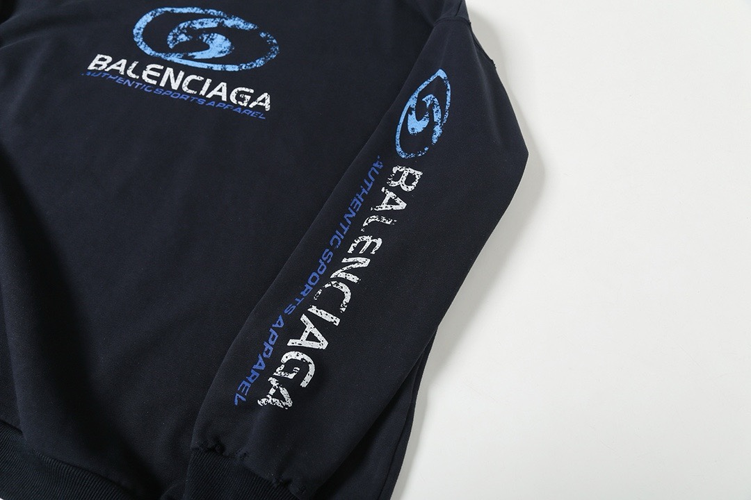 BALENCIAGA バレンシアガ ロゴスウェットシャツ ブラック - 画像 3