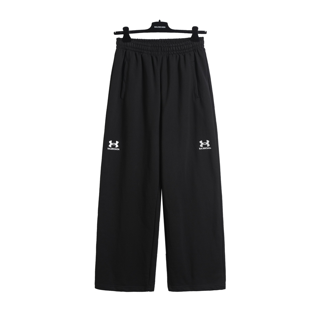 UNDER ARMOUR アンダーアーマー BLGC x UA 25SS 跨界联名刺绣卫裤 ブラック