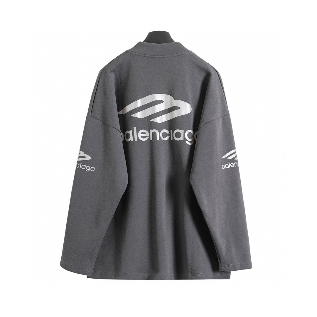 BALENCIAGA バレンシアガ フラットシャツ 3Dプリント Vネック 3色展開 - 画像 4