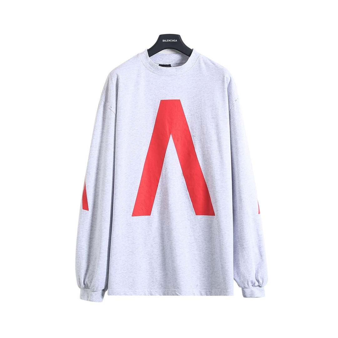 BALENCIAGA バレンシアガ ロングスリーブTシャツ ブラック/グレーヘア 全2色