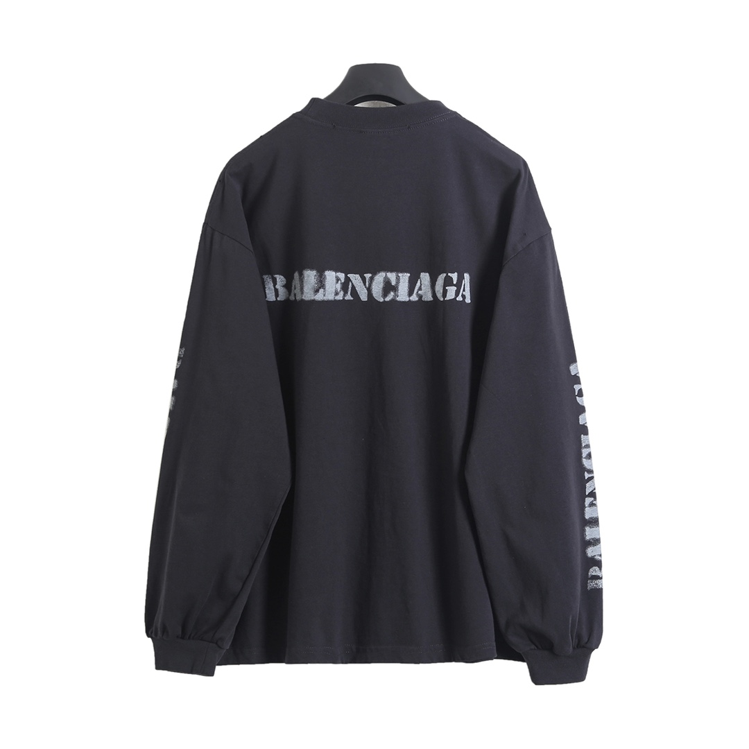 BALENCIAGA バレンシアガ ロングTシャツ ブラック - 画像 2