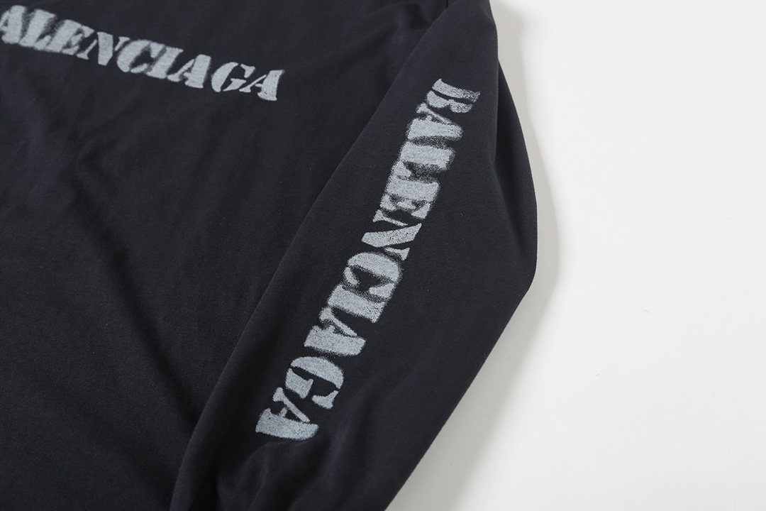 BALENCIAGA バレンシアガ ロングTシャツ ブラック - 画像 5
