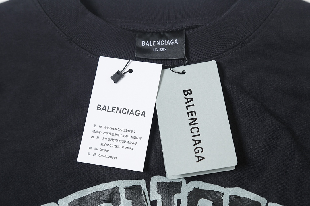 BALENCIAGA バレンシアガ ロングTシャツ ブラック - 画像 7