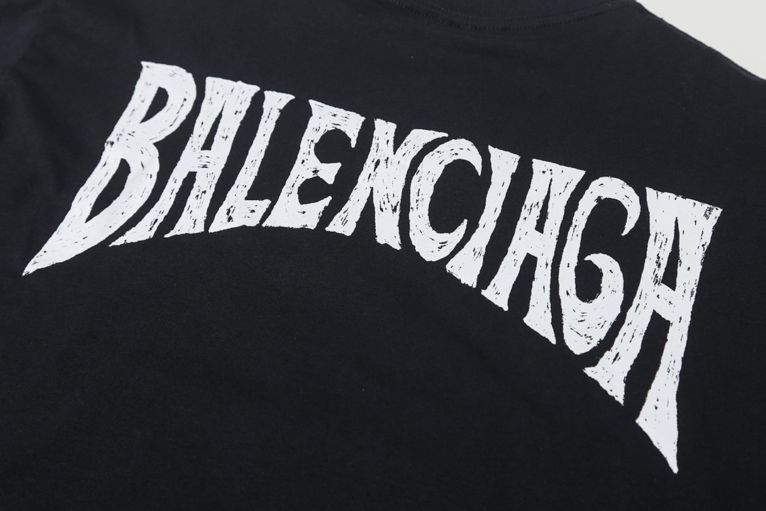 BALENCIAGA バレンシアガ ロングTシャツ パリ 染み出し ブランドTシャツ 全2色 - 画像 7