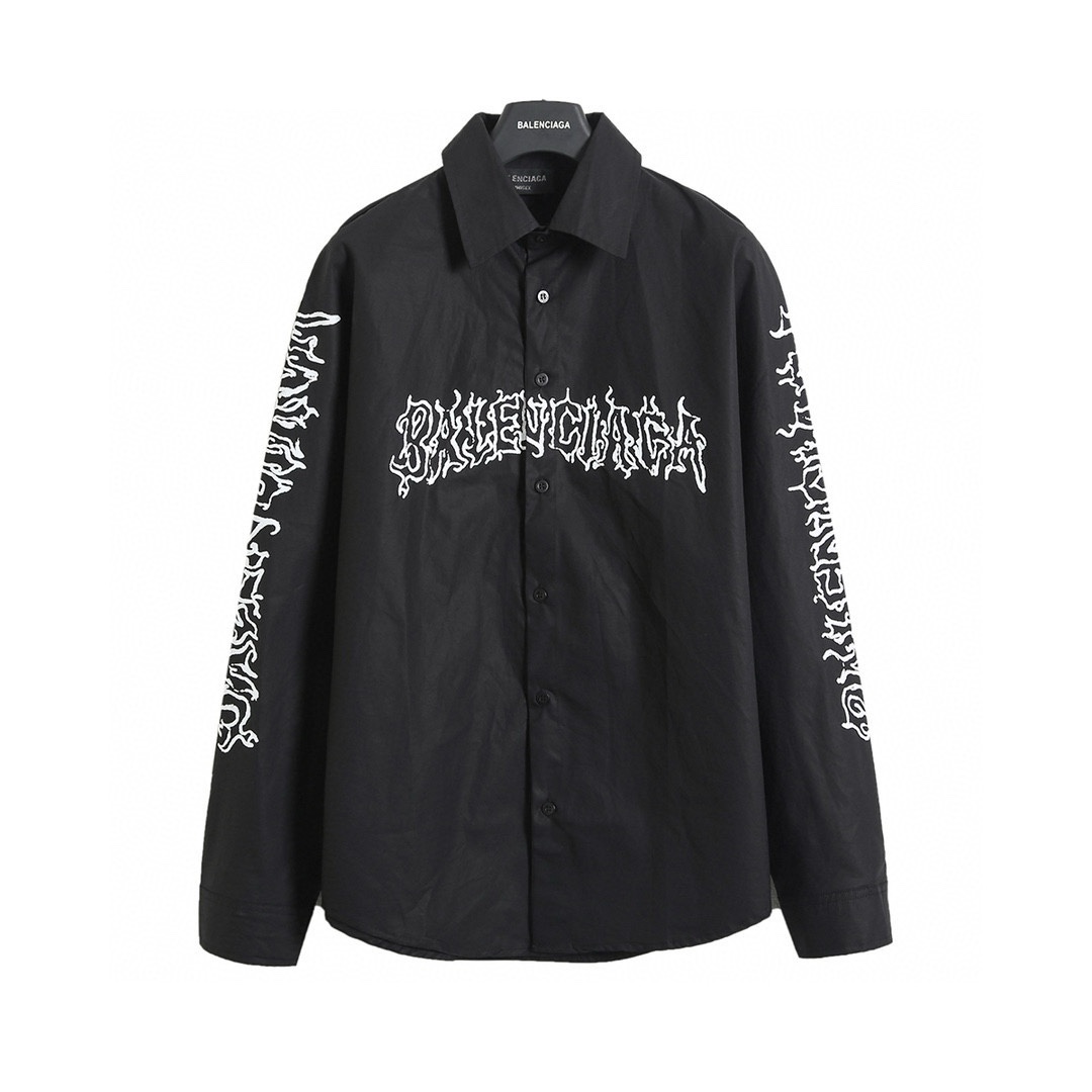 BALENCIAGA バレンシアガ ロングシャツ ブラック