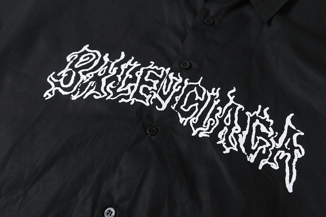 BALENCIAGA バレンシアガ ロングシャツ ブラック - 画像 4