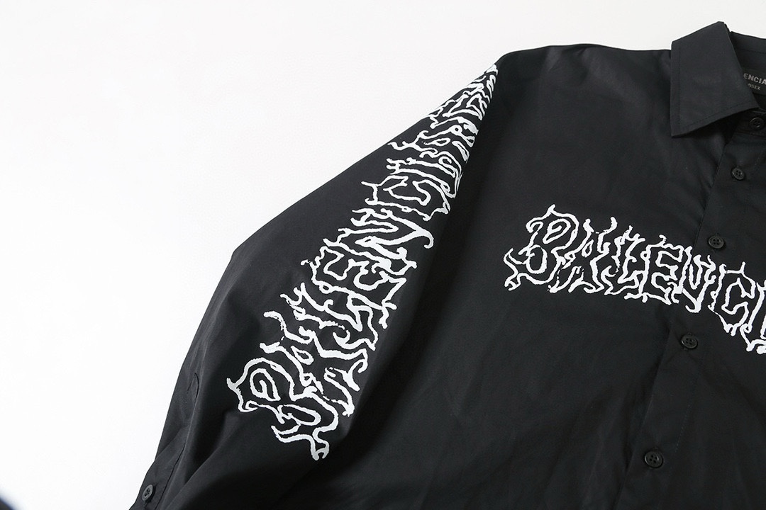 BALENCIAGA バレンシアガ ロングシャツ ブラック - 画像 5