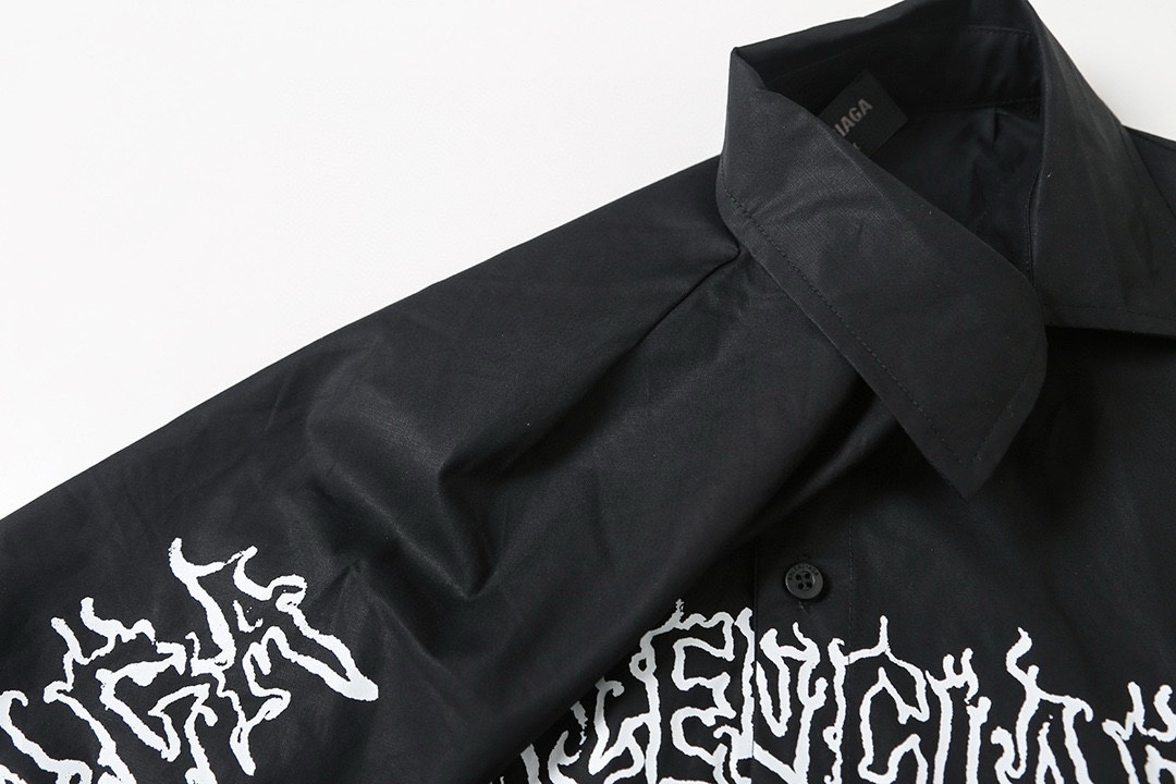 BALENCIAGA バレンシアガ ロングシャツ ブラック - 画像 7