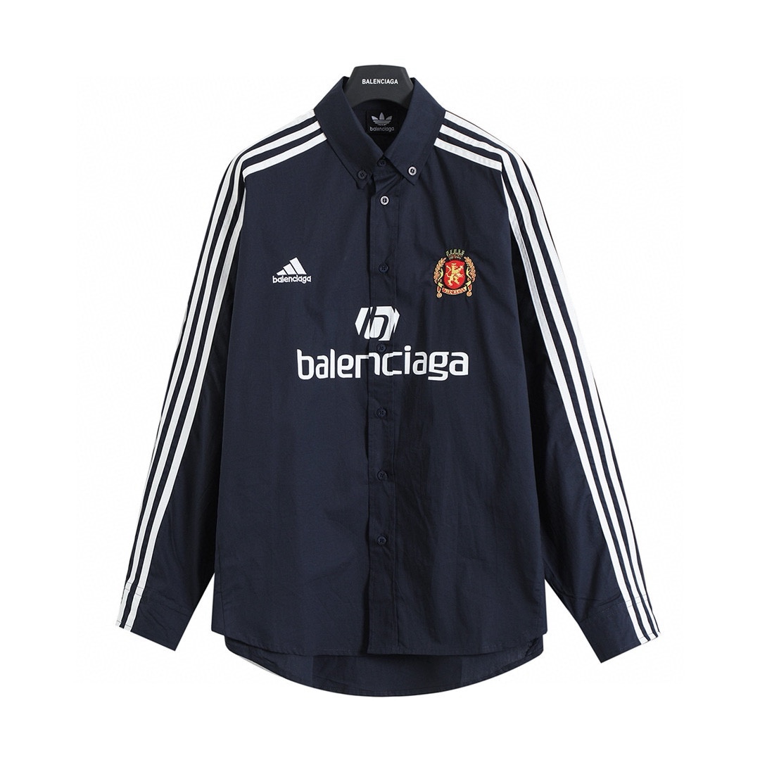 ADIDAS アディダス BALenciaga バレンシアガ フラットシャツ 藏青 全1色