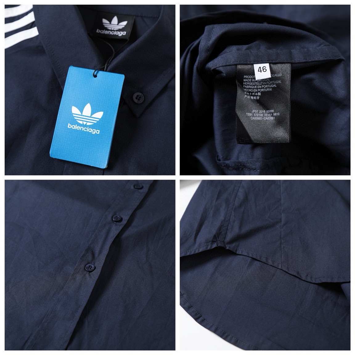 ADIDAS アディダス BALenciaga バレンシアガ フラットシャツ 藏青 全1色 - 画像 8